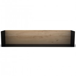 Ethnicraft Oak U Shelf - L - Black W70/D15/H15cm – Solid Oak